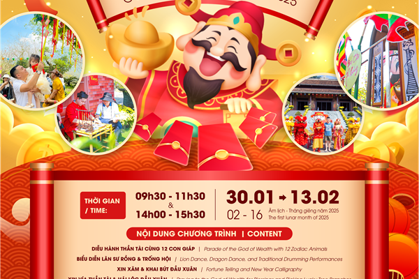 NUI THAN TAI HOT SPRINGS  ORGANIZES GOD OF WEALTH FESTIVAL TO WELCOME SPRING OF THE YEAR OF THE SNAKE 2025